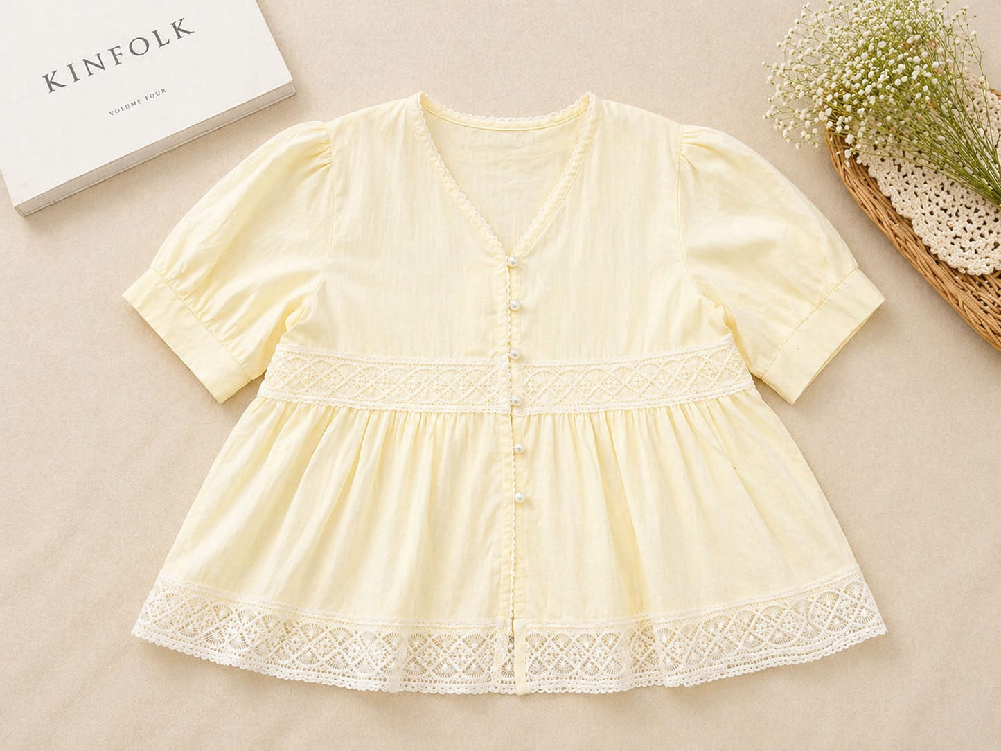 Aurielle Lace Babydoll Blouse