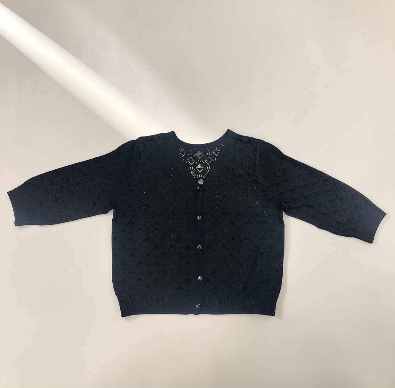 Pointelle V-Neck Cardigan