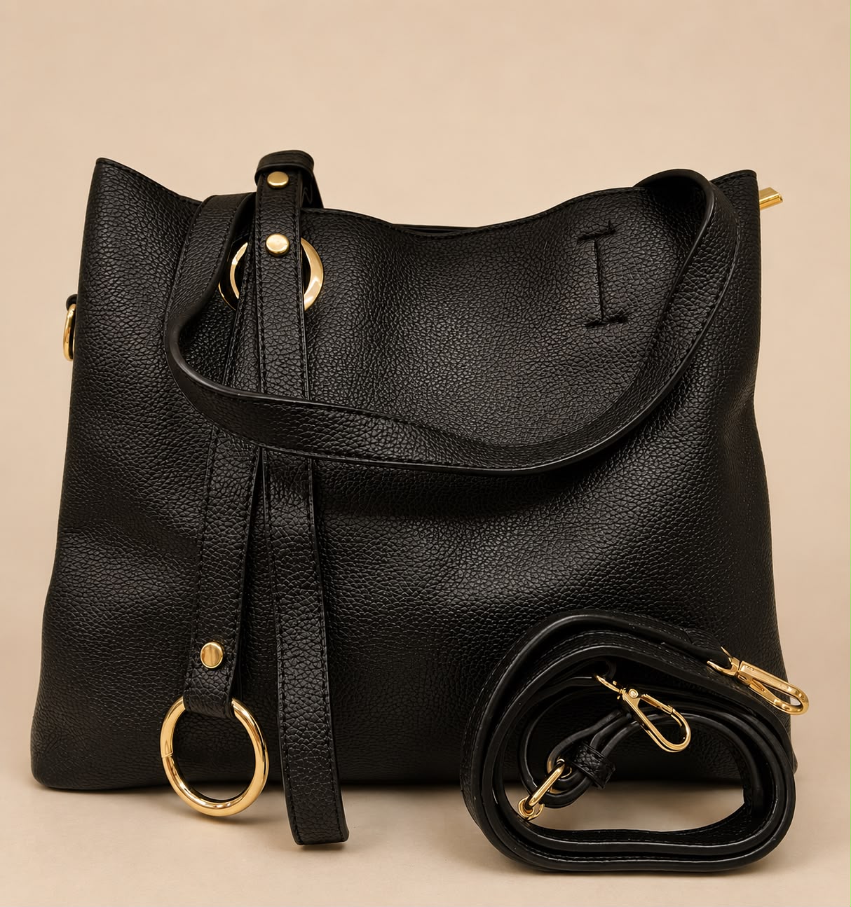 Classic Pebbled Leather Shoulder Tote